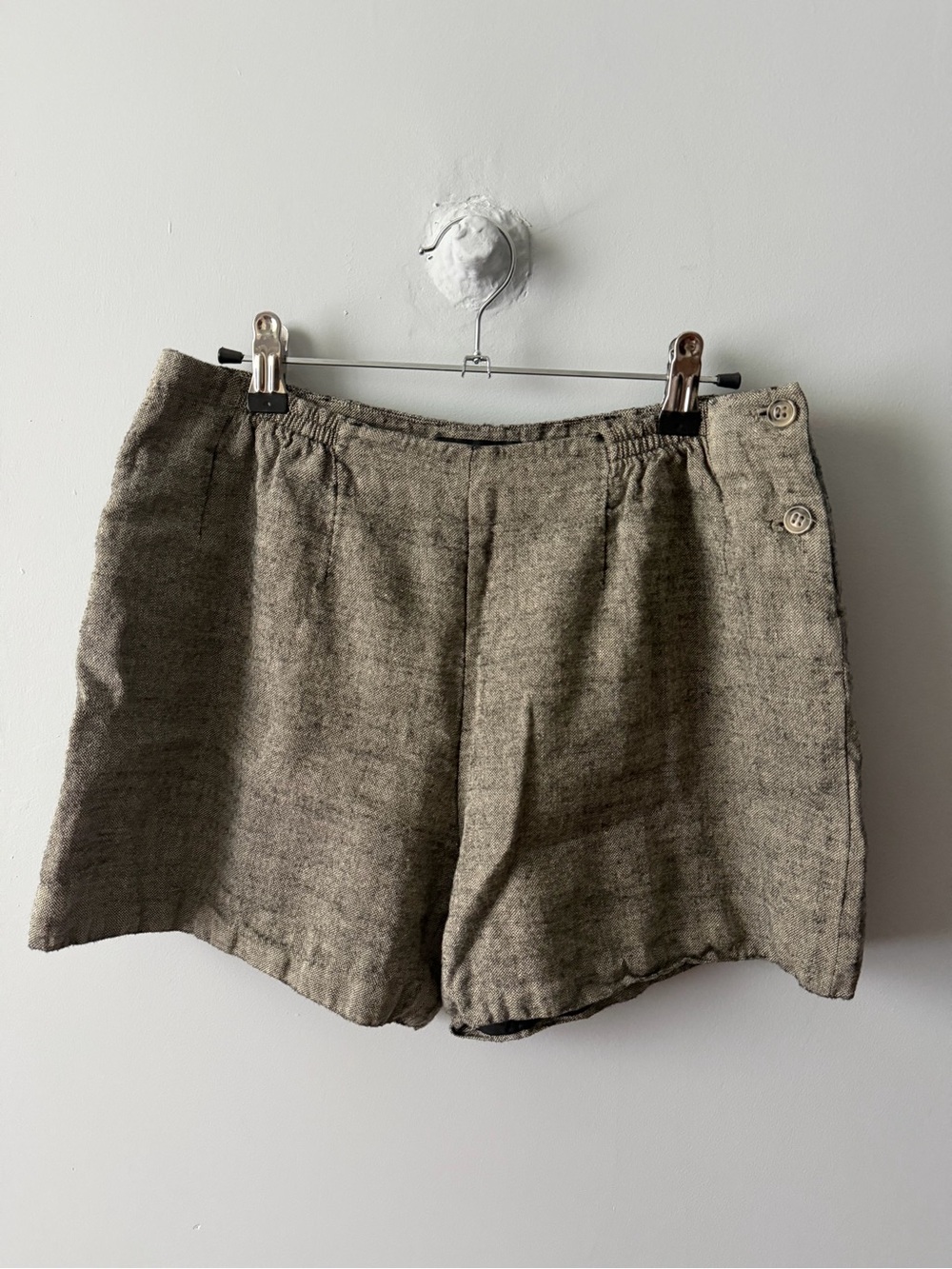 A.P.C Gray Wool Blend Shorts
